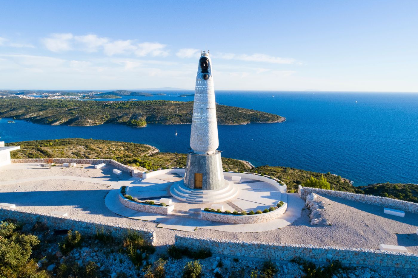 Our Lady of Loreto monument in Primošten near Trogir