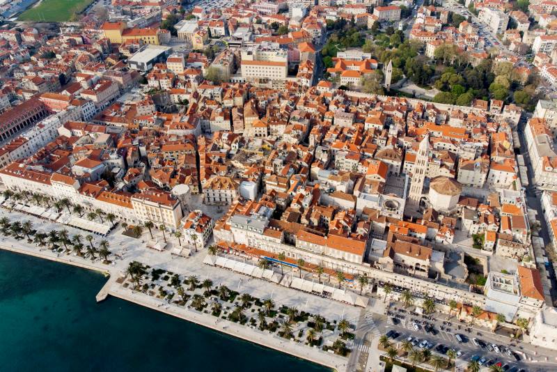 Diocletian's Palace in Split, Croatia — day trip by scooter from Trogir