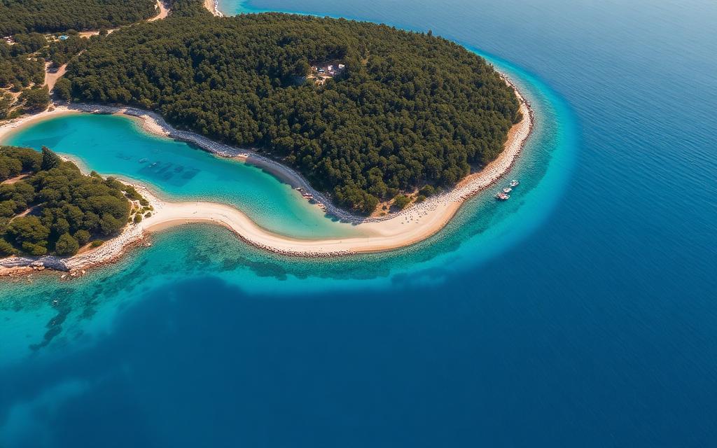 Čiovo beach hopping scooter route from Trogir